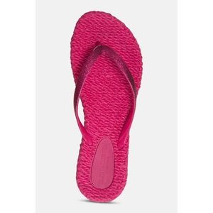 Ilse Jacobsen Pink CHEERFUL01 - Pembe Simli Parmak Arası Terlik