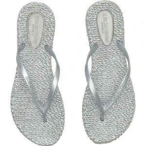 Ilse Jacobsen Silver CHEERFUL02 - Gümüş Düz Parmak Arası Terlik