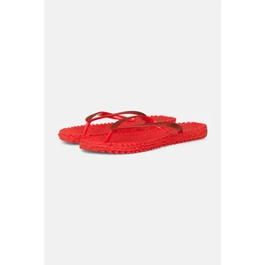 Ilse Jacobsen Deep Red CHEERFUL01 - Kırmızı Simli Parmak Arası Terlik