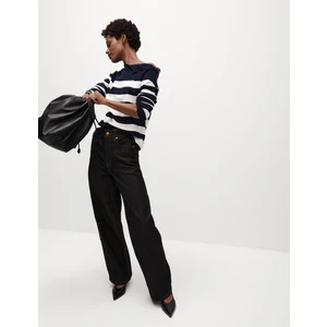 Yüksek Bel Wide Leg Jean Pantolon