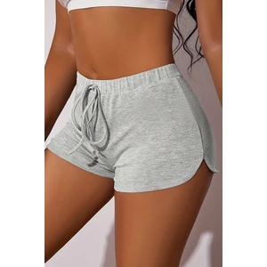 Merry See Yandan Yırtmaçlı Ipli Mini Şort