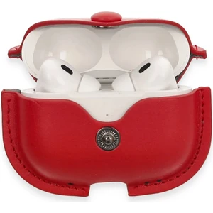 Apple AirPods Pro 2 (2.nesil) Çanta Deri Kılıf - Kırmızı Gnzrz