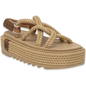 Bodrum Chunky Platform Bej Kadın Sandalet