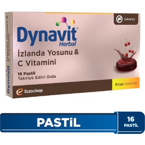 Herbal İzlanda Yosunu & C Vitamini 16 Pastil - İzlanda Yosunu, C Vitamini, Sinirliot Ekstresi