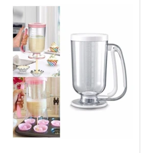 Pankek Dağıtıcı Hamur Porsiyonlayıcı Şekillendirici 900 ml Dökme Aparatı Beyaz