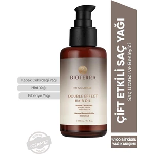 Bioterra Yeni Saç Çıkmasını Destekleyen Bakım Yağı – Double Effect 100ML