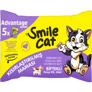 Cat Kısırlaştırılmış Kedi Maması  Biftekli Flowpack 5*85 Gr. (425GR.)
