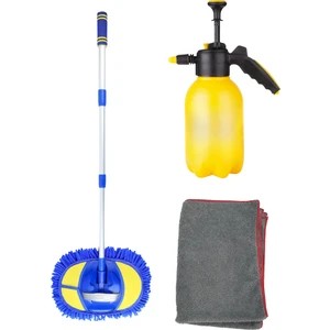 Basınçlı Yıkama Pompası, Mikrofiber Oto Yıkama Fırçası ve Araba Silme Bezi 3'lü Yıkama Seti