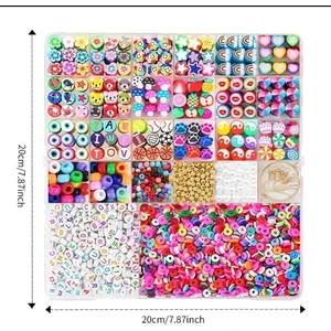 Yiğit Aksesuar İnci, Kum Boncuk Ve Ara Aparatlı Fimo Figürleri Ve Harf Boncuklu Mega Bileklik Kolye Küpe Yapım Seti