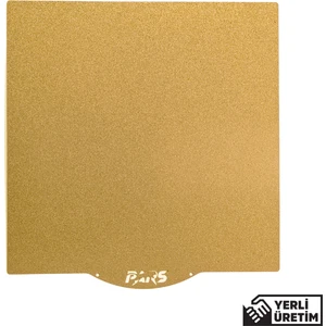 235X235 mm Gold Pei Kaplı Özel Yay Çeliği Tabla Magnetsiz