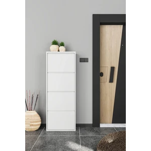 4'lü Metal Ayakkabılık Beyaz