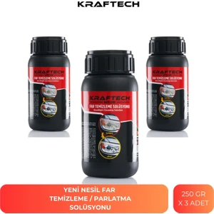 Yeni Nesil Araba Far Temizleme Solüsyonu Kloroform 3 X 250 Gr