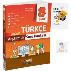 Gizli Yayınları 8.Sınıf Konu Özetli Alıştırmalı Türkçe+Zihin Deneme-Gz241