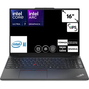 Thinkpad E16 Gen 2 Ultra 7 155H 64 GB 2 Tb SSD Windows 11 Pro Arc Graphics 16" Wuxga  Taşınabilir Bilgisayar21MA002UTXCB15