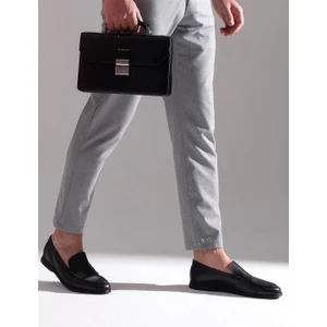 Hakiki Deri Siyah Erkek Günlük Ayakkabı