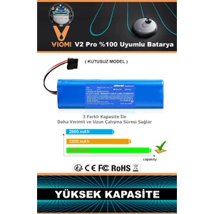 Vıomı V2 Pro Batarya 14.8V 3500MAH Akıllı Robot Süpürge Pili