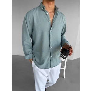 Abluka Online Oversize Basic Rahat Gömlek Mint