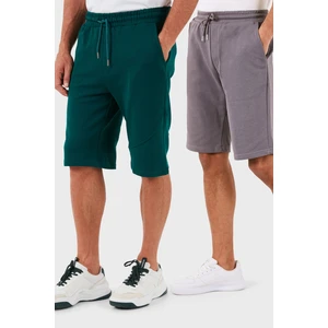 Pamuklu Regular Fit Normal Bel Cepli 2'li Paket Şort Erkek Şort 590804142S2