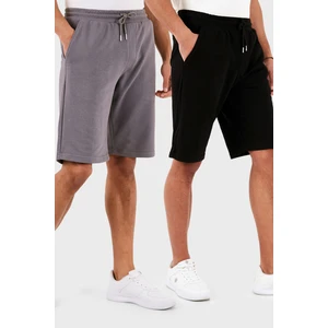 Pamuklu Regular Fit Normal Bel Cepli 2'li Paket Şort Erkek Şort 590804142S2