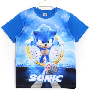 Kirpi Sonic The Hedgehog Yazlık Kısa Kollu T-Shirt Mavi 001-0001773