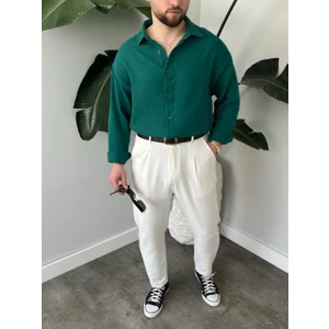 Erkek Regular Likralı Kırışmaya Dayanıklı Terletme Yapmayan Iç Göstermeyen Aerobin Kumaş Gömlek