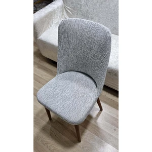 Jakarli Ağaç Desen  Esnek Lastikli Oval Sandalye Kılıfı 1 Adet