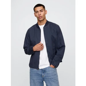Erkek Lacivert Relaxed Bomber Ceket