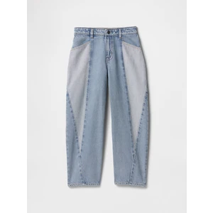 Kız Çocuk Mavi Barrel Jean Pantolon
