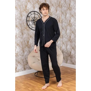 Mutlu City Erkek Boydan Düğmeli Yüksel Kalite Pamuk Pijama Takımı 16511