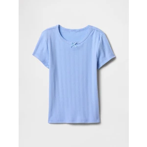 Kız Çocuk Mavi Desenli T-Shirt