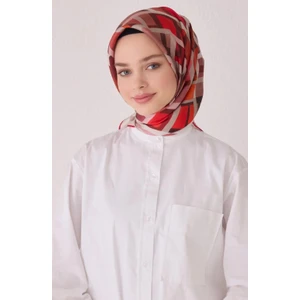 Tivil İpek Eşarp 4051 - 84 Bordo Karışık Desen