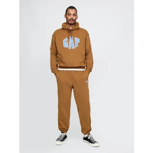 Erkek Kahverengi Gap Logo Vintagesoft Fransız Havlu Kumaşı Jogger Eşofman Altı