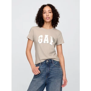 Kadın Bej Gap Logo T-Shirt