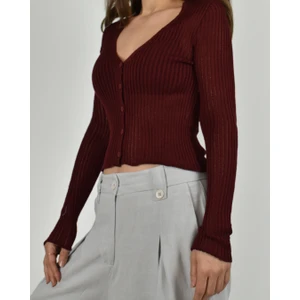 Kadın Triko Hırka Bordo