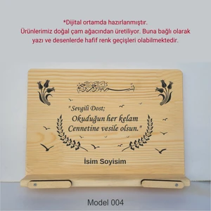 Münzevi İsme Özel Masaüstü Rahle/kitap Okuma STANDI-MODEL004