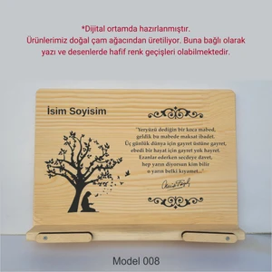 Münzevi İsme Özel Masaüstü Rahle/kitap Okuma STANDI-MODEL008