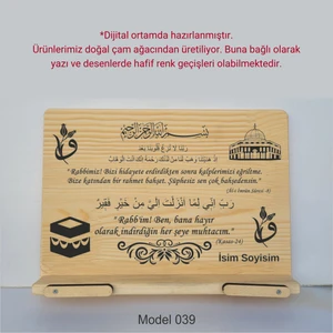 Münzevi İsme Özel Masaüstü Rahle/kitap Okuma STANDI-MODEL039