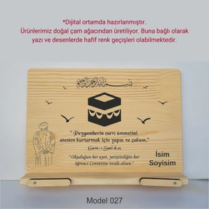 Münzevi İsme Özel Masaüstü Rahle/kitap Okuma STANDI-MODEL027