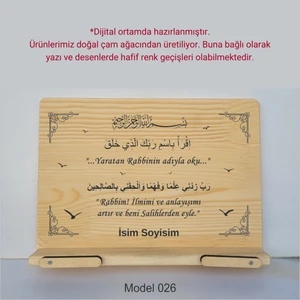 Münzevi İsme Özel Masaüstü Rahle/kitap Okuma STANDI-MODEL026
