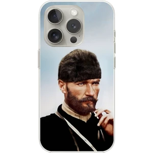 Dali Design iPhone 16 Pro Uyumlu Şeffaf Kılıf Atatürk 2 Tasarımlı