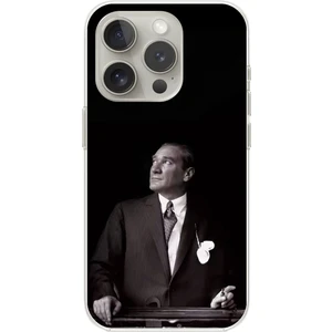 Dali Design iPhone 16 Pro Uyumlu Şeffaf Kılıf Atatürk 3 Tasarımlı