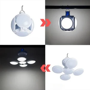 Bakgelal Katlanabilir Güneş Enerjili Kamp Lambası | Solar Şarjlı 5 Panel LED Işıklı 3 Mod | Askılı ve Taşınabilir Aydınlatma Çözümü Kamp Feneri