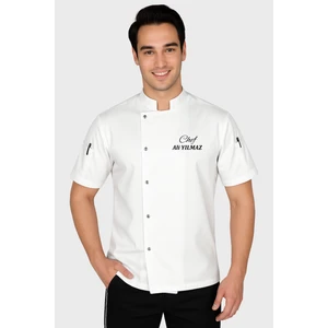 Isim Hediyeli Aşçı Ceketi Kısa Kollu Şef Ceketi Aşçı Kıyafeti Aşçı Gömleği Chef Aşçı Forması