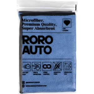 Roro Auto Everest Çift Taraflı Mikrofiber Araç Kurulama Bezi & Oto Yıkama Havlusu 30X60MAVI