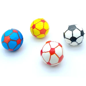Mini Sünger Renkli Taraftar Topu 6 cm  Dörtlü Paket