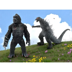 Godzilla Vs. Kong Giant King Ejderha Godzilla Goril Kong 2'li Aksiyon Figür Karakter Oyuncak Seti