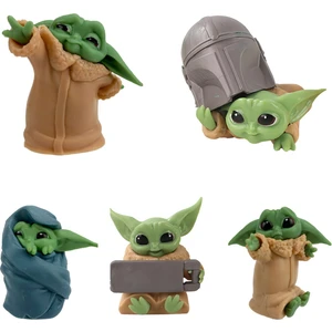 The Mandalorian Baby Yoda Grogu Bebek Yoda Aksiyon Figür Oyuncak Seti 5 Yoda Figürü Bir Arada Set B