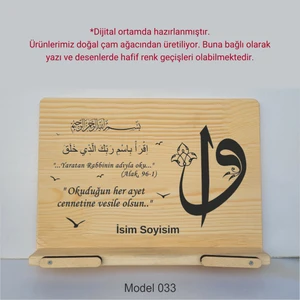 Münzevi İsme Özel Masaüstü Rahle/kitap Okuma STANDI-MODEL033