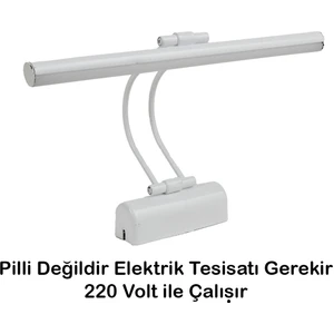 Flüt LED Aplik Elektrikli 3200K Gün Işığı Banyo Tablo Çalışma Masası Duvar Aydınlatma Beyaz