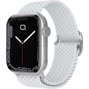 Apple Watch Series SE/11/10/9/8/7/6/5/4/3 ile Uyumlu 46mm-45mm-44mm-42mm Ayarlanabilir Tokalı Örgü Kordon İnci Beyazı